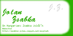 jolan zsabka business card